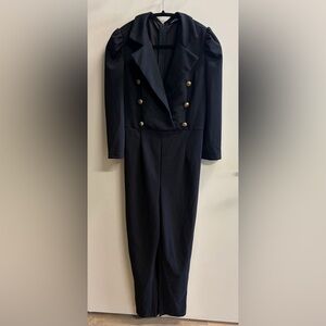 New Black Double-Breasted one piece